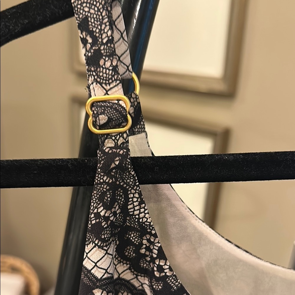 CAbi Black and Gray Patterned Top - Picture 5 of 5